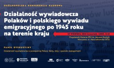 Konferencja naukowa: „Działalność wywiadowcza Polaków i polskiego wywiadu emigracyjnego po 1945 roku na terenie kraju” – zaposzenie