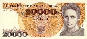 NBP banknoty Skłodowska-Curie