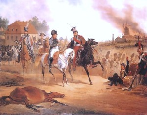 Napoleon i ks. Józef Poniatowski pod Lipskiem