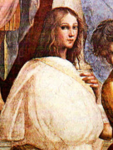 "Hypatia", detal ze Szkoły ateńskiej Rafaela