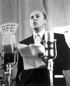 Jan Nowak-Jeziorański przemawia w Radio Wolna Europa, 3 maja 1952 r.