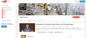 Kanał Yale na YT - wykład z historii Grecji antycznej, http://www.youtube.com/playlist?list=PL023BCE5134243987&feature=plcp