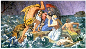 Biblijny potop, Fresk z kaplicy na Górze św. Anny, fot. Henryk Przondziono, GN