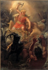 Thor's Battle Against the Jötnar (1872) - Mårten Eskil Winge