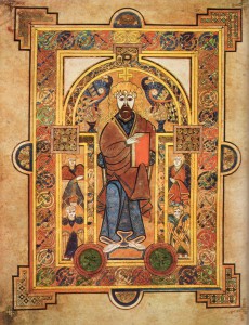 Wizerunek Chrystusa Króla (folio 32v) z Księgi z Kells