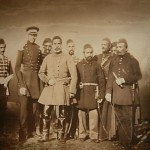 Omar Pasza z oficerami, fot. Karol Szathmari, 1854 r.