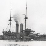 Mikasa, japoński okręt flagowy admirała Togo, 1905 r