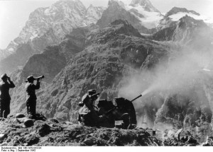 Niemieccy Strzelcy Alpejscy w górach Kaukazu