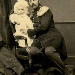 Car Aleksander II ze swoim najmłodszym synem, wielkim księciem Pawłem. 1861 r