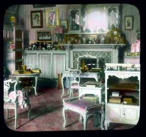 Wnętrza Pałacu Aleksandrowskiego, zdjęcie koloryzowane z XX wieku
