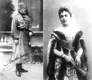 wielki książę mikołaj mikołajewicz z żoną wielką księżną Aleksandrą Nikołajewną