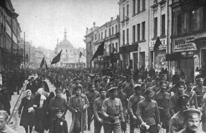 Demonstracja żołnierzy, marzec 1917