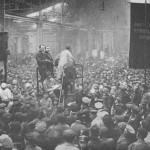 Komunistyczny wiec w zajętych Zakładach Putiłowskich, marzec 1917
