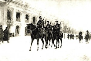 Patrol kawalerii na uliczach Petersburga, 9 (22) stycznia 1905 r