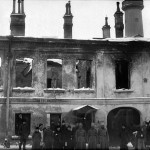 Spalony komisariat policji w Moskwie, marzec 1917