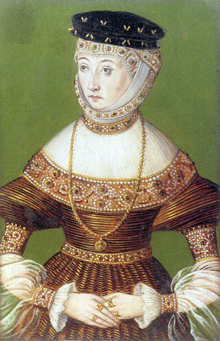 Barbara i nieodłączne perły, Miniatura Barbary Radziwiłłówny z cyklu portretów żon Zygmunta Augusta, 1550 r.