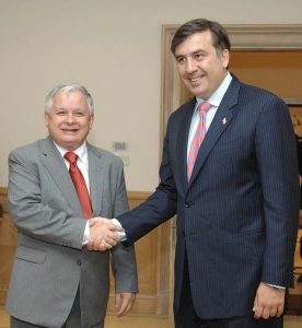 Lech Kaczyński i Micheil Saakaszwil / fot. prezydent.pl