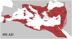 Cesarstwo Bizantyńskie w 555 r.