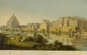 Pałace w Nimrud- wyobrażenie z 1853