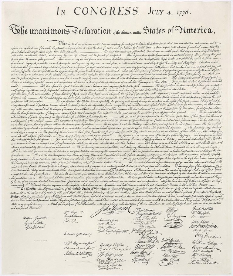 Deklaracja niepodległości USA (4 lipca 1776). O tym jak Stany