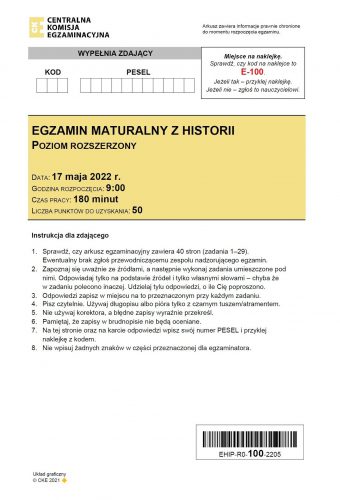 Matura Z Historii 2023 Termin Informacje Zasady Podstawa 