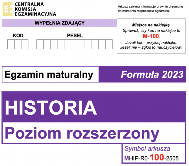 Matura z historii 2025: arkusze maturalne - klucz odpowiedzi, rozwiązania zadań testowych