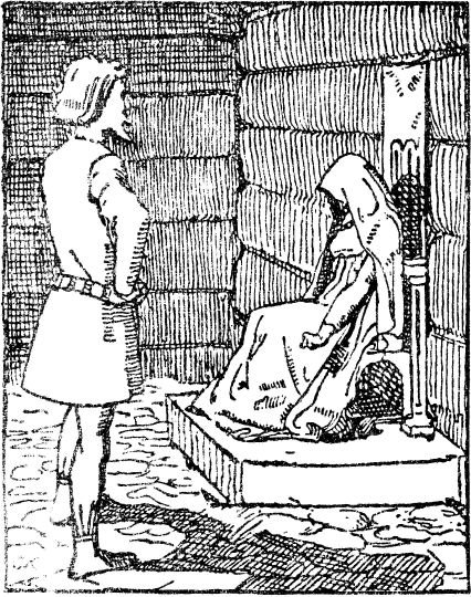 Gunnhilda otrzymuje wiadomość o śmierci Eryka. Ilustracja Christiana Krohga do "Heimskringli", wydanie z 1899 r. 
